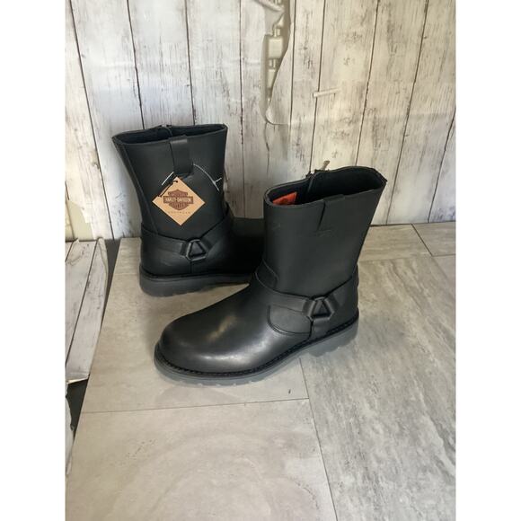 Harley Davidson Widman  Black Motorcycle Harness Boots Men’s Sz 11.5 - Picture 2 of 5